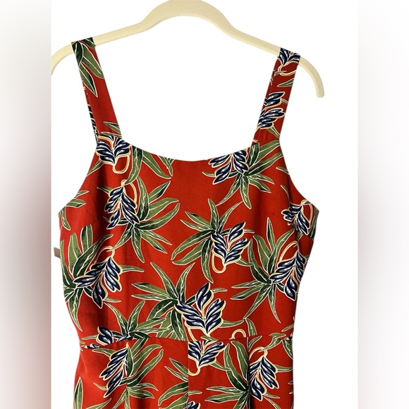 Moon River Anthropologie Tropical Wide Leg Summer Beach Vacation Jumpsuit Sz M - Picture 5 of 9